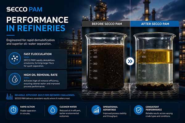 Emulsified Oil Barrier ကို ချိုးဖျက်ခြင်း  ဆီစွန့်စင်ရေသန့်စင်ခြင်းနှင့် ရေနှင့်ရေခွဲခြားခြင်းတွင် Polyacrylamide ၏ အဓိကနည်းပညာ